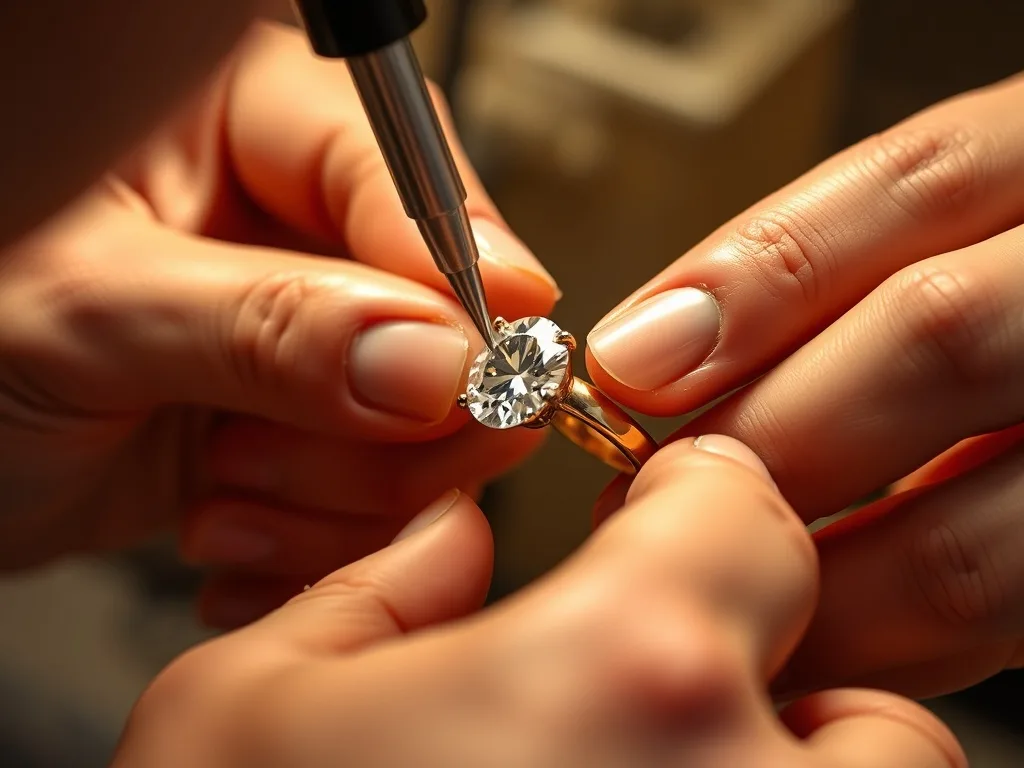 Setting a diamond