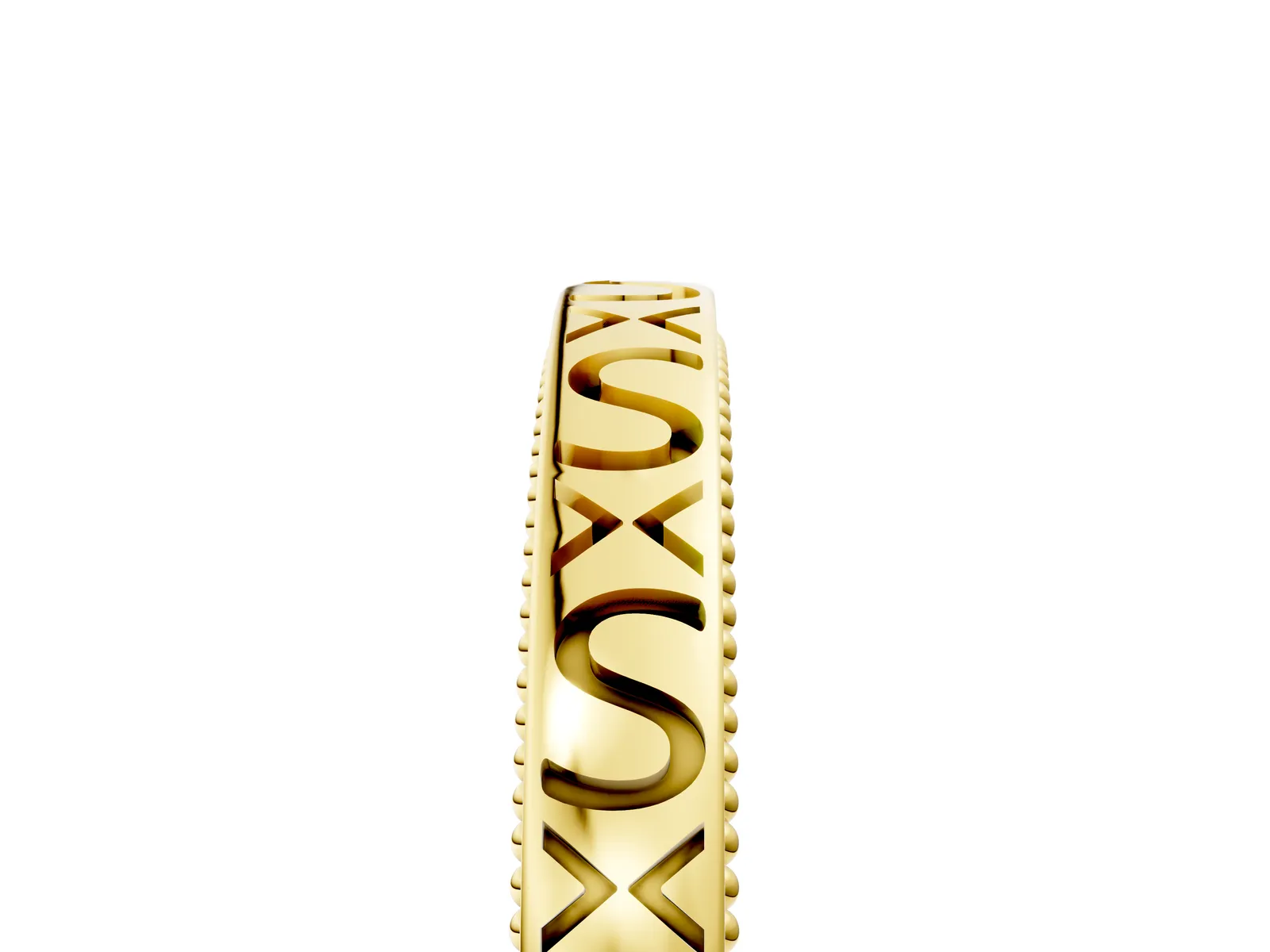Vintage Engraved Milgrain Band Yellow gold