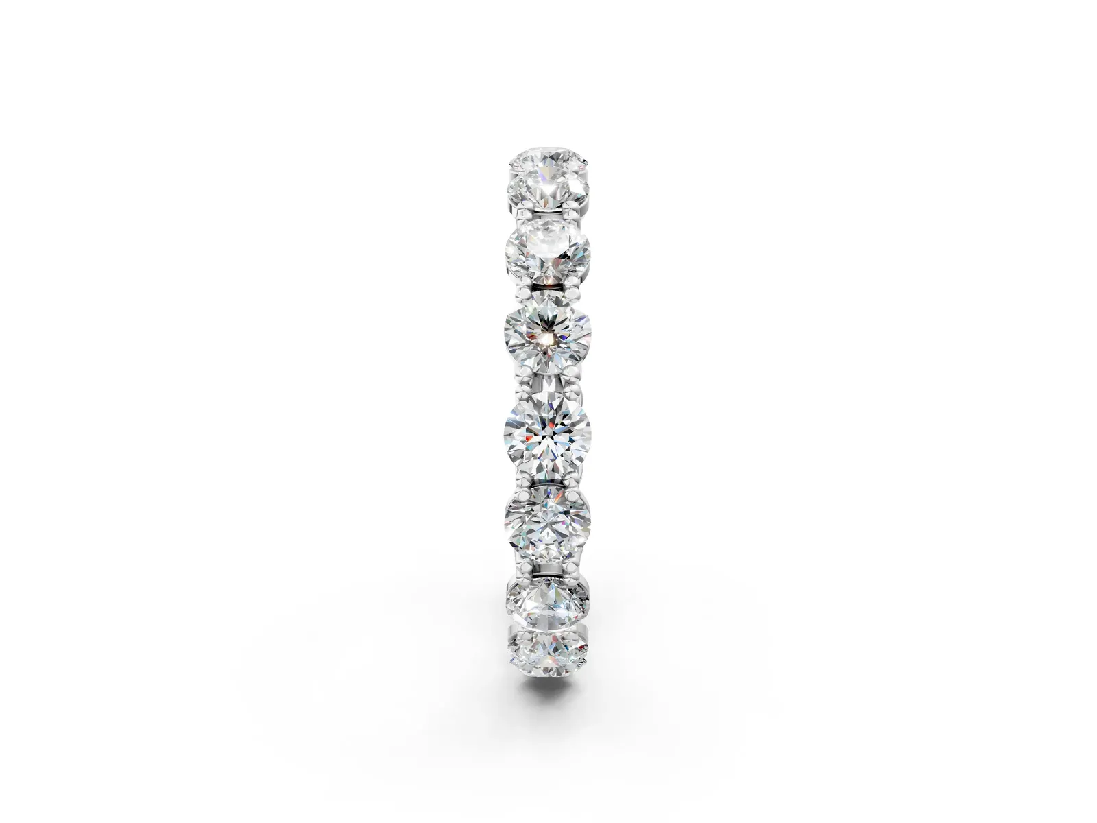 Round Diamond Woven Full Eternity Band Platinum